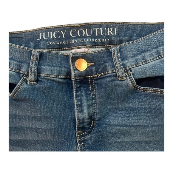 Juicy Couture Ankle Cropped Mid Rise Jeans with Button Detailing Size 6 EUC - Picture 5 of 6